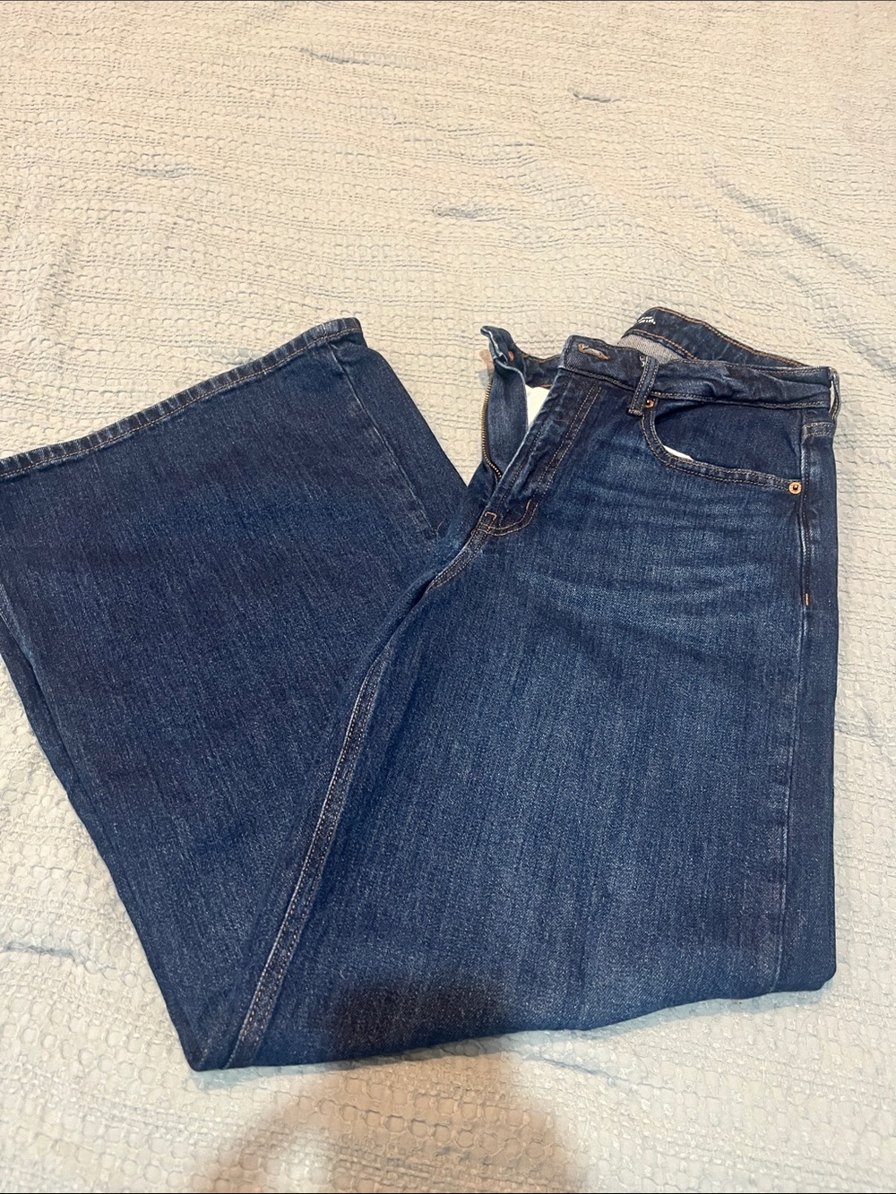 Old Navy Dark Blue Wide-Leg High-Rise Jeans